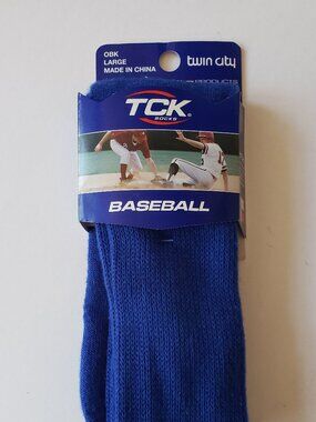 TCK  Blue Baseball Socks  -NEW